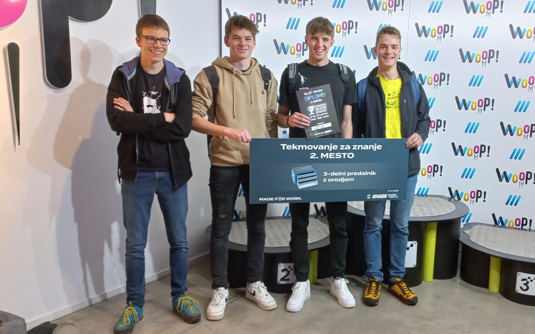 2. mesto Matije Močnika na Uniorjevem Tekmovanju za znanje