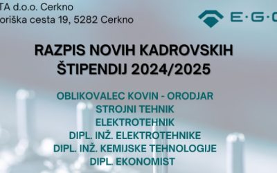 Razpis kadrovskih štipendij – ETA d.o.o Cerkno