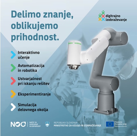 Robotska roka – Delimo znanje, oblikujemo prihodnost.